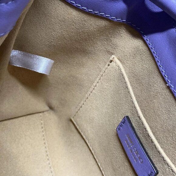 JIMMY CHOO Bonbon Bucket S - Light Purple Leather Handbag 742-080725 - Picture 12 of 14